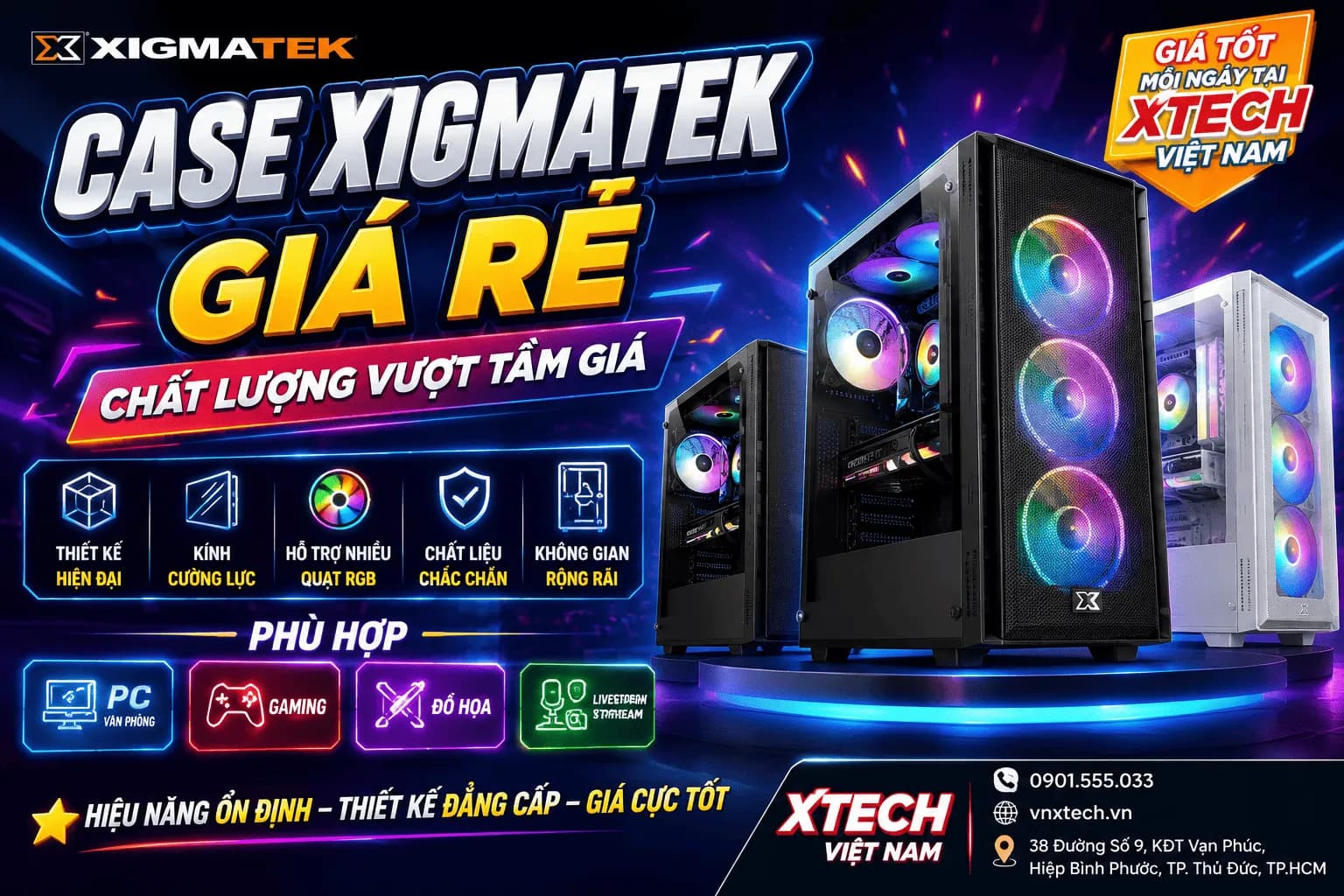 CASE XIGMATEK GIÁ RẺ – CHẤT LƯỢNG VƯỢT TẦM GIÁ, GIẢI PHÁP HOÀN HẢO CHO MỌI CẤU HÌNH PC — ảnh đại diện