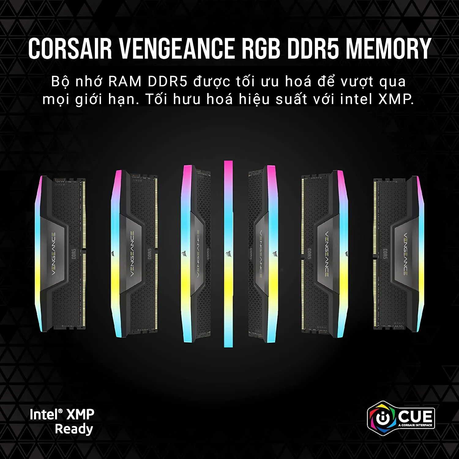 Ram Corsair 32GB 6000Mhz (2x16GB) DDR5 Vengeance RGB Black Heatspreader(CMH32GX5M2E6000C36)