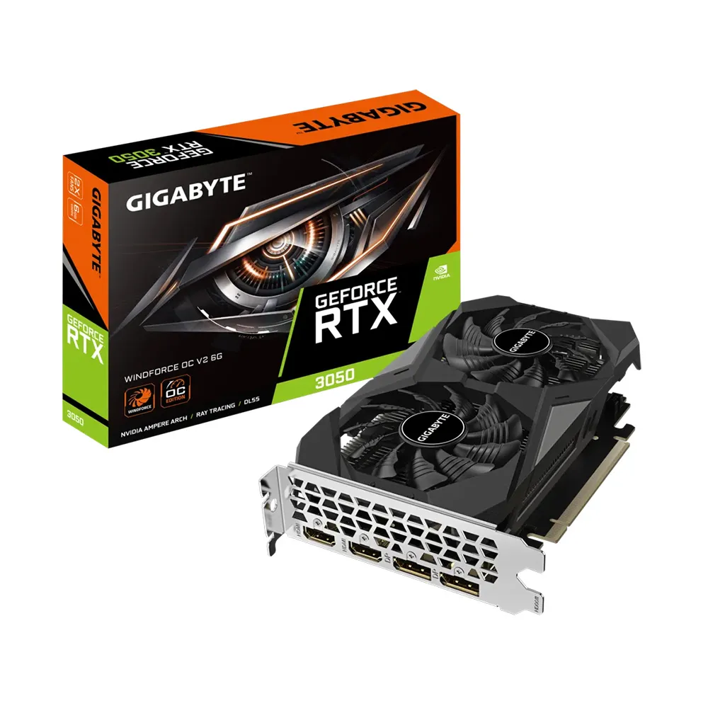 VGA Gigabyte RTX 3050 Windforce 6GB OC V2 (N3050WF2OC V2-6GD)