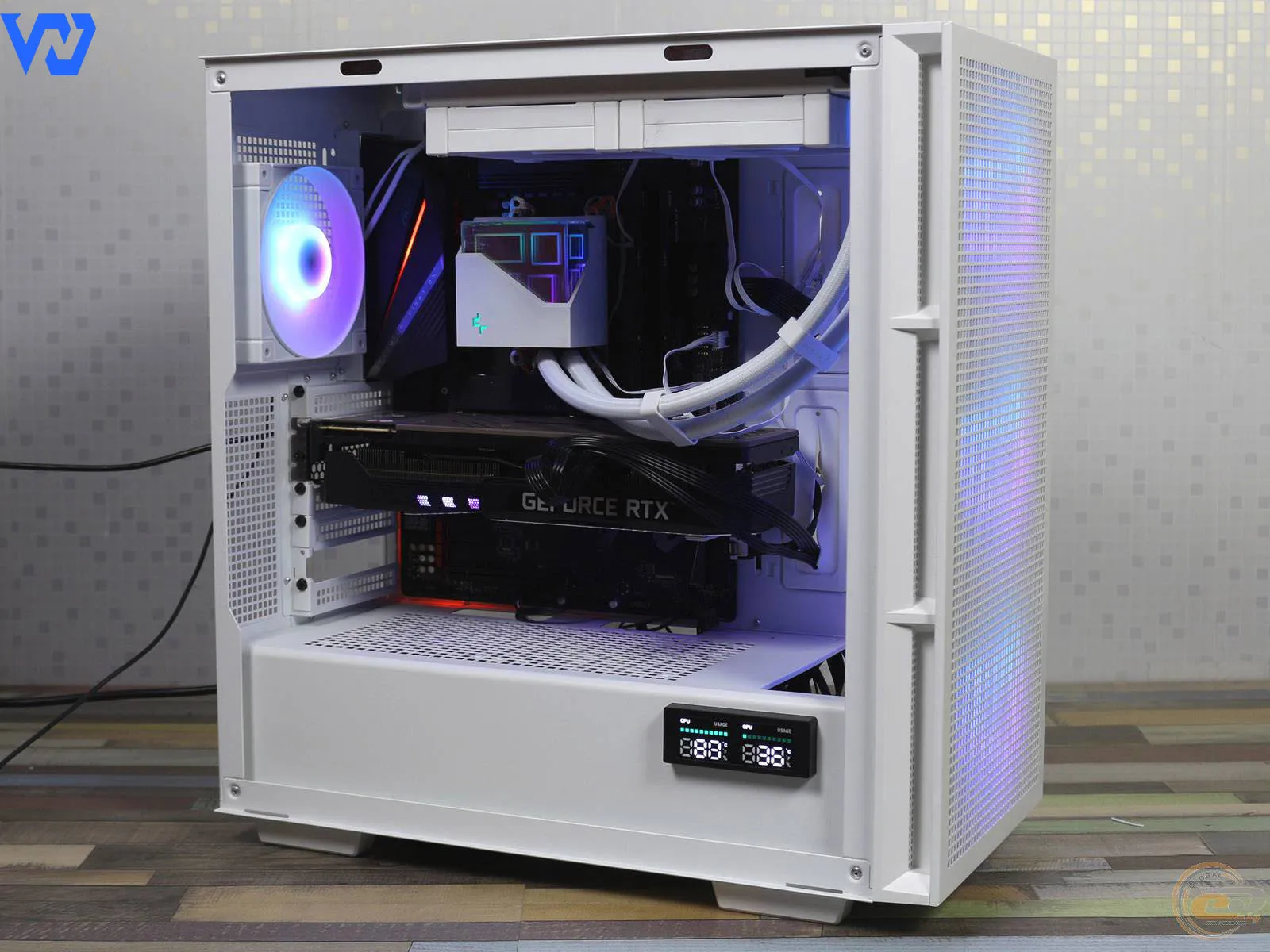 Case Máy Tính Gigabyte Deepcool CH560 WH Digital