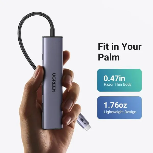 Bộ Chuyển Đổi Đa Năng USB Type-C 5 Trong 1 Ugreen 15495
