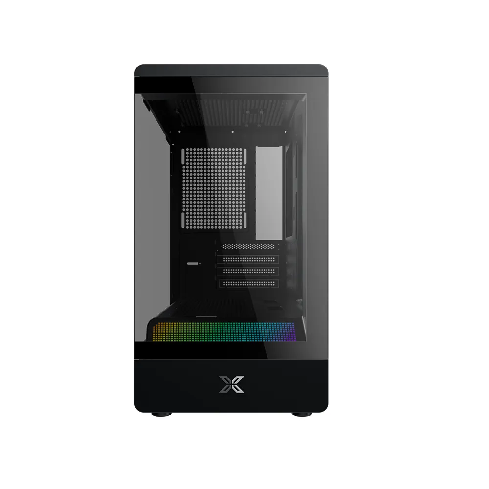 Case Xigmatek Pura ML (No Fan)_EN48463 (MATX, Màu Đen, Kính Cường Lực)