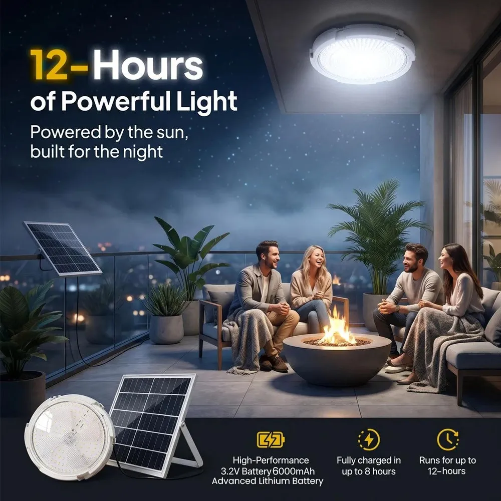 Đèn Ốp Trần Năng Lượng Mặt Trời 300W Solar Light TC Energy