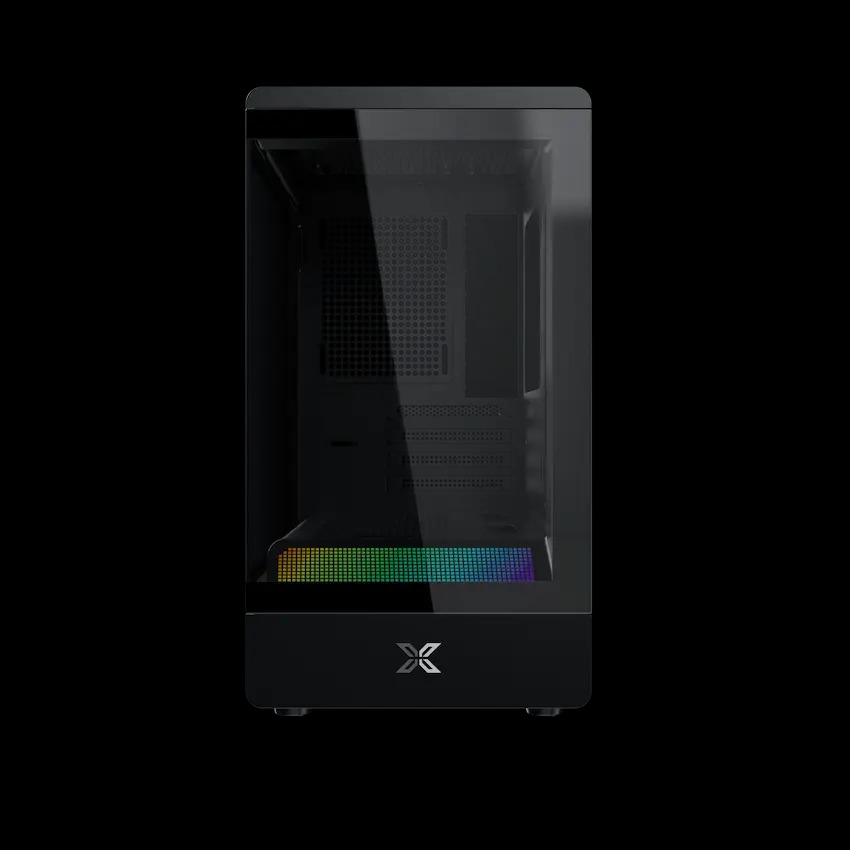 Case Xigmatek Pura MS (No Fan)_EN48487 (MATX, Màu Đen, Kính Cường Lực)
