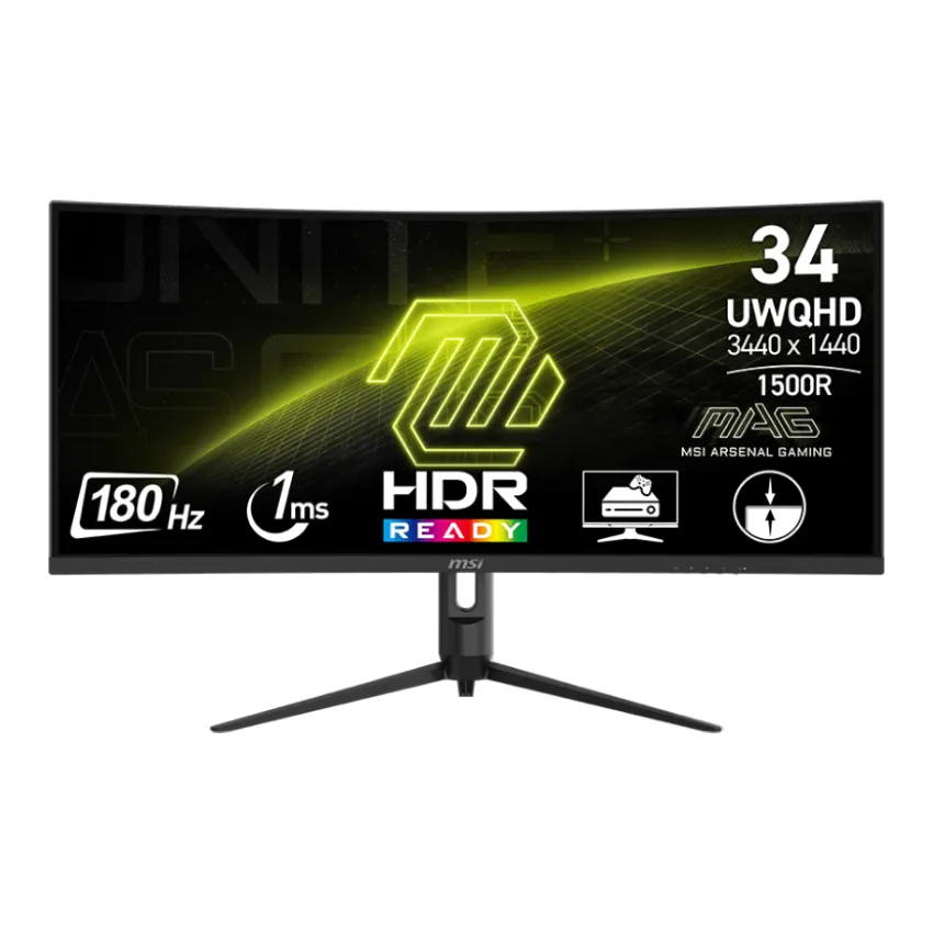 Màn Hình LCD MSI MAG 342CQR E2 (VA /UWQHD 180Hz Curve 1500R)