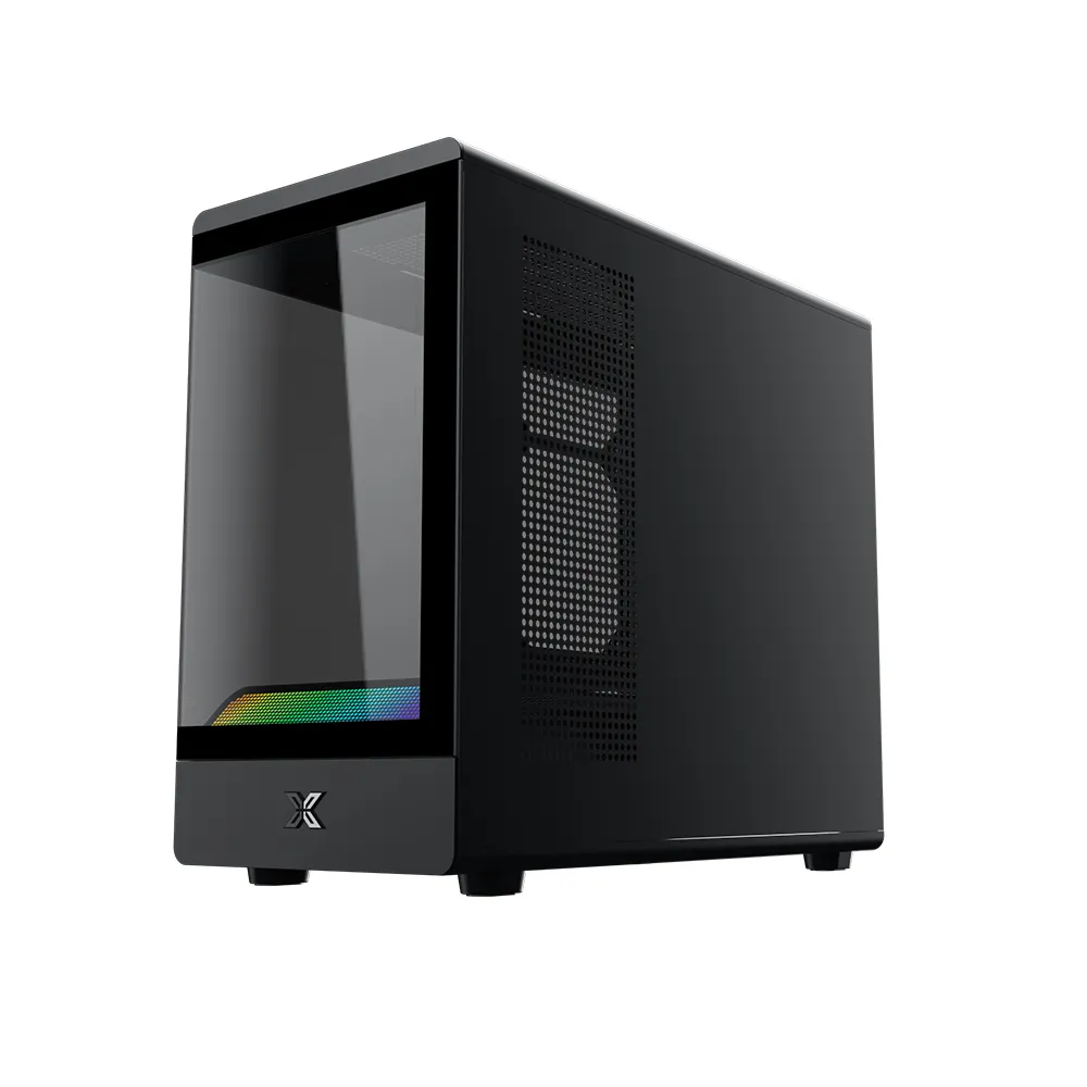 Case Xigmatek Pura ML (No Fan)_EN48463 (MATX, Màu Đen, Kính Cường Lực)