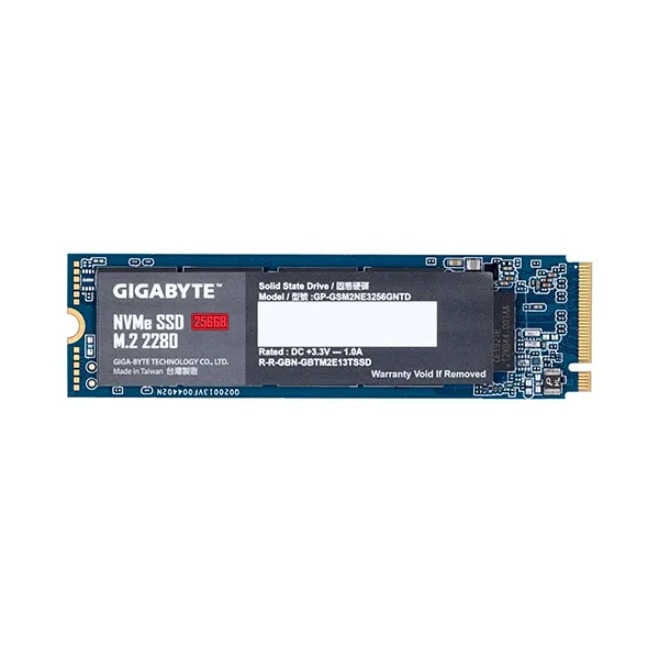 Ổ Cứng SSD Gigabyte M2 2280 256GB NVMe PCI-Express 3.0 x4 (GP-GSM2NE3256GNTD)