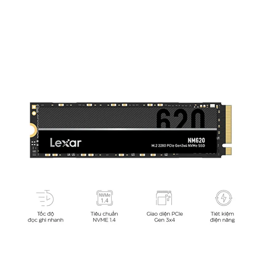 Ổ Cứng SSD Lexar M2 256GB NVMe Gen3x4 (LNM620X256G-RNNNG)