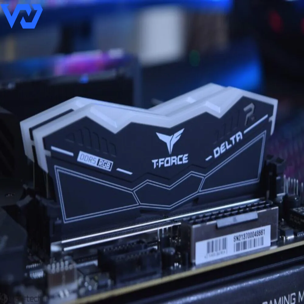Ram PC TeamGroup T-Force Delta Black RGB 32GB 2x16GB DDR5 6000Mhz
