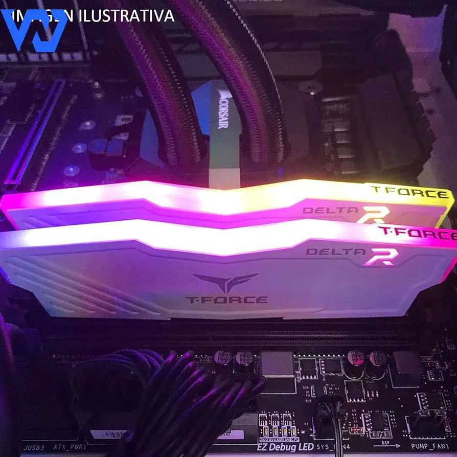 Ram PC TeamGroup T-Force Delta RGB White 16GB DDR4 3600MHz