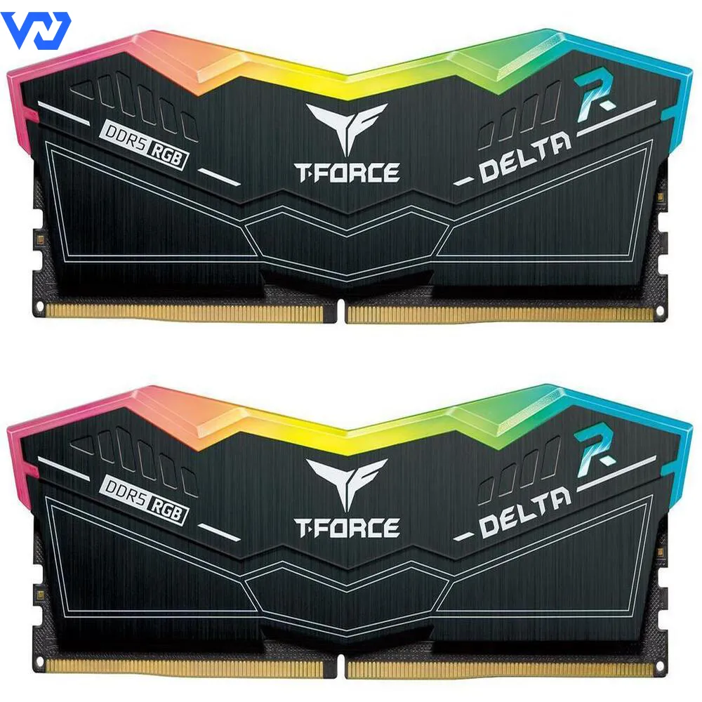 Ram PC TeamGroup T-Force Delta Black RGB 32GB 2x16GB DDR5 6000Mhz