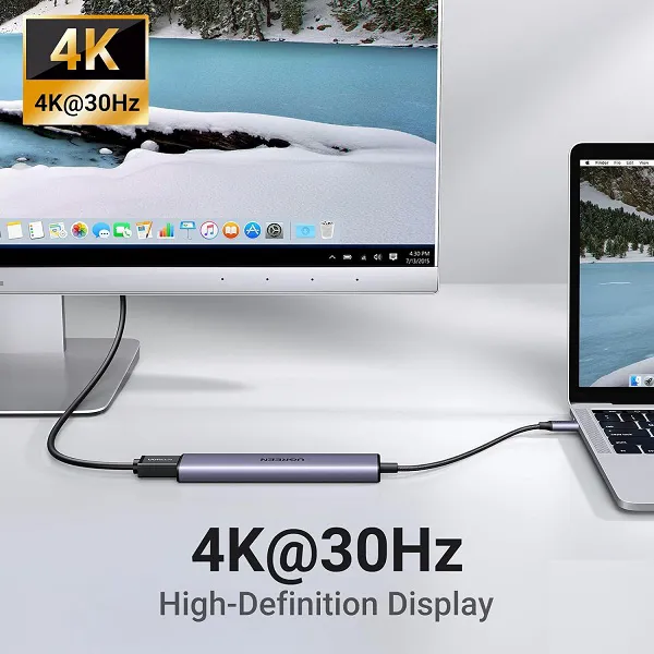 Bộ Chuyển Đổi Đa Năng USB Type-C 5 Trong 1 Ugreen 15495
