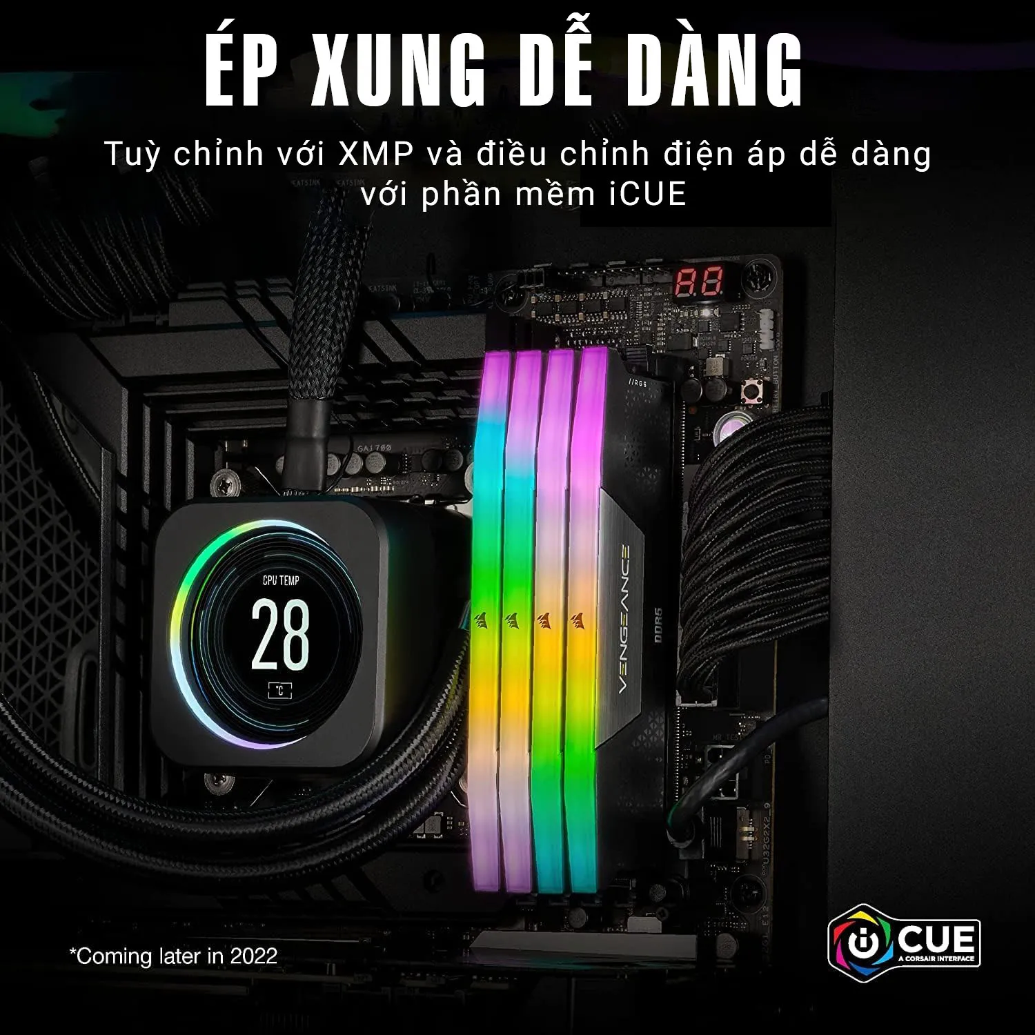 Ram Corsair 32GB 6000Mhz (2x16GB) DDR5 Vengeance RGB Black Heatspreader(CMH32GX5M2E6000C36)
