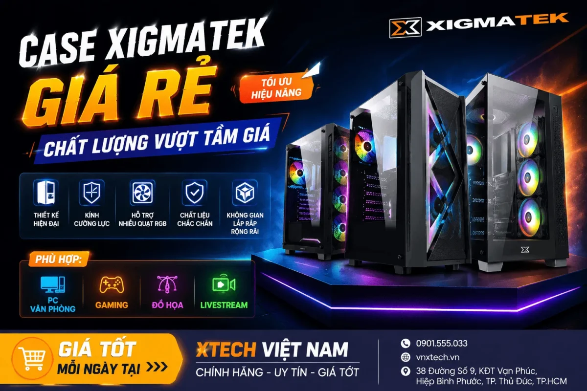 CASE XIGMATEK GIÁ RẺ – CHẤT LƯỢNG VƯỢT TẦM GIÁ, GIẢI PHÁP HOÀN HẢO CHO MỌI CẤU HÌNH PC — hình minh họa 1
