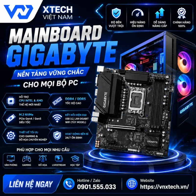 MAINBOARD GIGABYTE – NỀN TẢNG VỮNG CHẮC CHO MỌI BỘ PC — hình minh họa 2